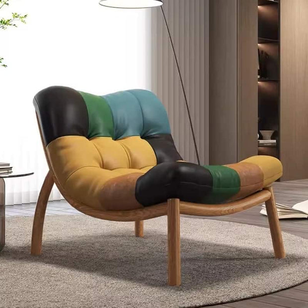 Italian Cow Leather Designer Lazy Chair-MinimalisticDecor.com