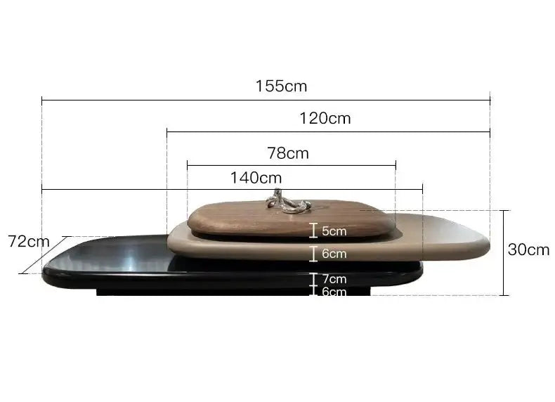 Italian Design Pebbles Rotating Coffee Table-MinimalisticDecor.com