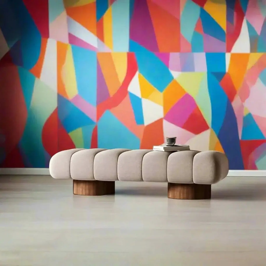 Italian Design Shoe Changing Bench with Wooden Base-MinimalisticDecor.com
