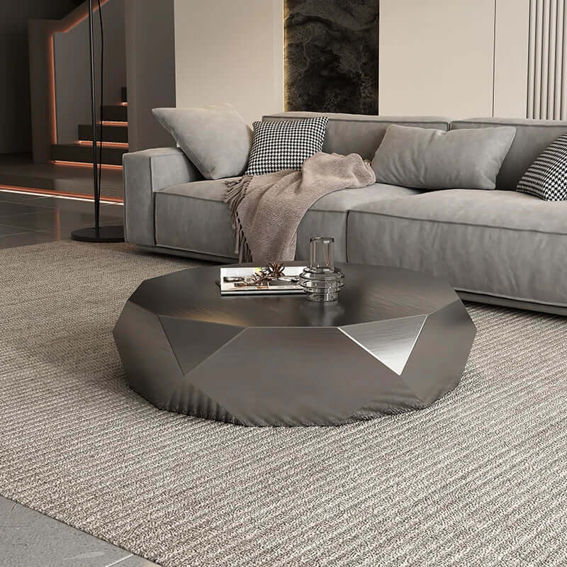 Italian Designer Auxiliar Metal Coffee Table-MinimalisticDecor.com