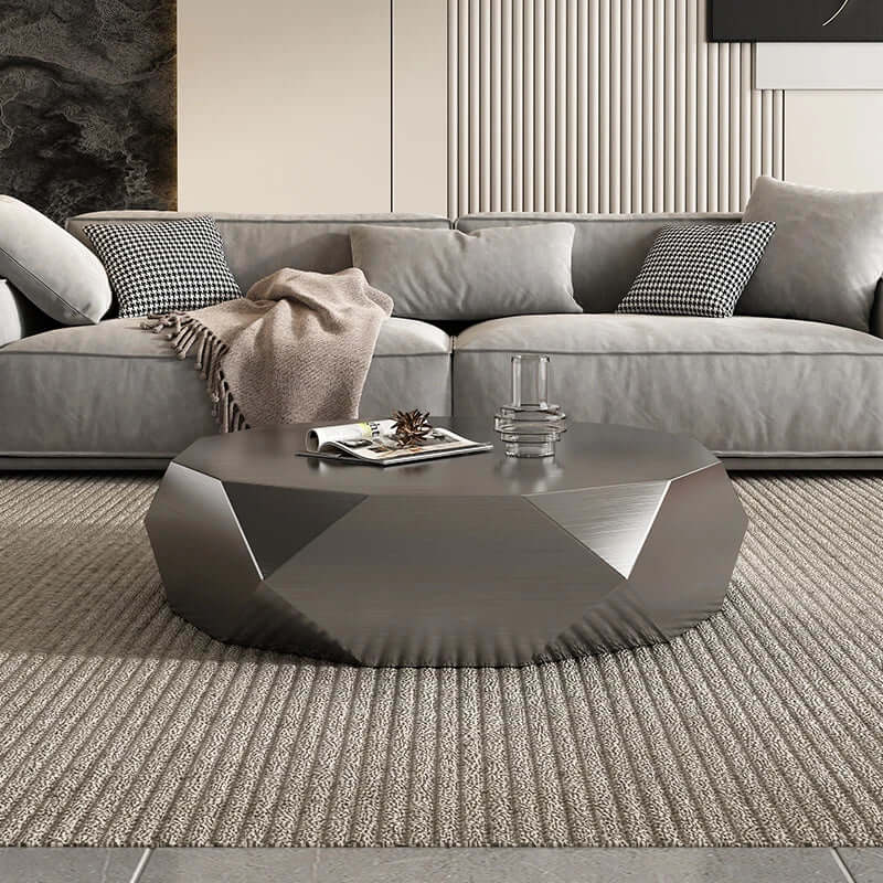 Italian Designer Auxiliar Metal Coffee Table-MinimalisticDecor.com