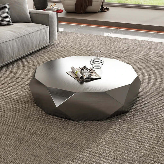 Italian Designer Auxiliar Metal Coffee Table-MinimalisticDecor.com