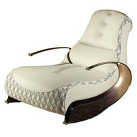 Italian Designer Luxury Leather Sofa Rocking Chair-MinimalisticDecor.com