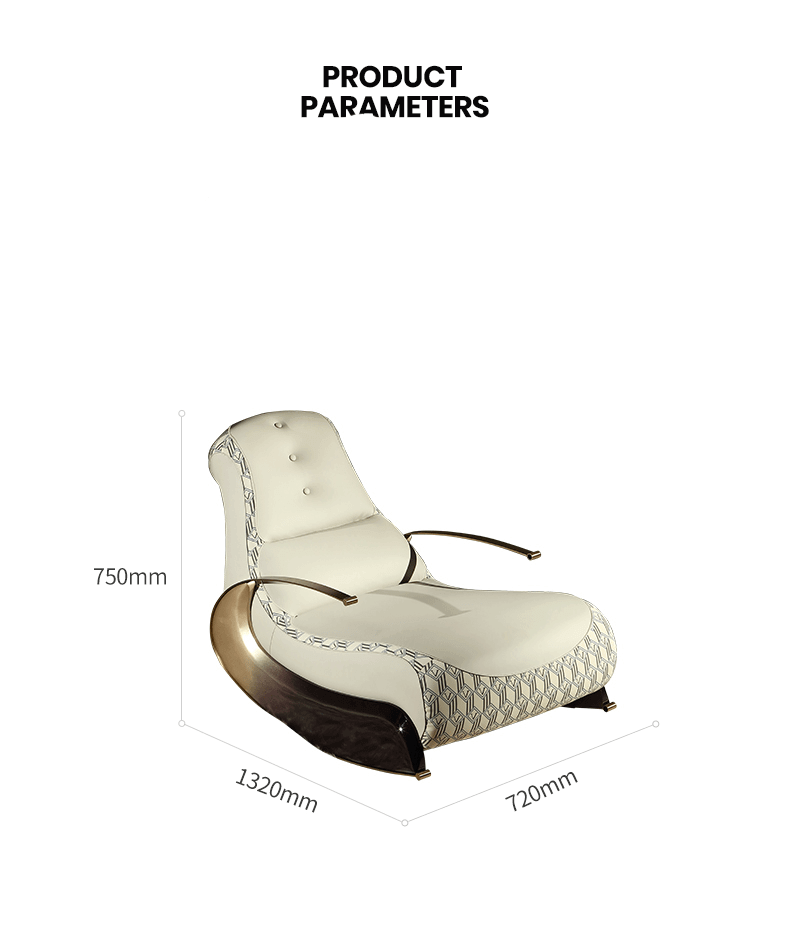Italian Designer Luxury Leather Sofa Rocking Chair-MinimalisticDecor.com
