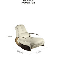Italian Designer Luxury Leather Sofa Rocking Chair-MinimalisticDecor.com