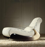 Italian Designer Luxury Leather Sofa Rocking Chair-MinimalisticDecor.com