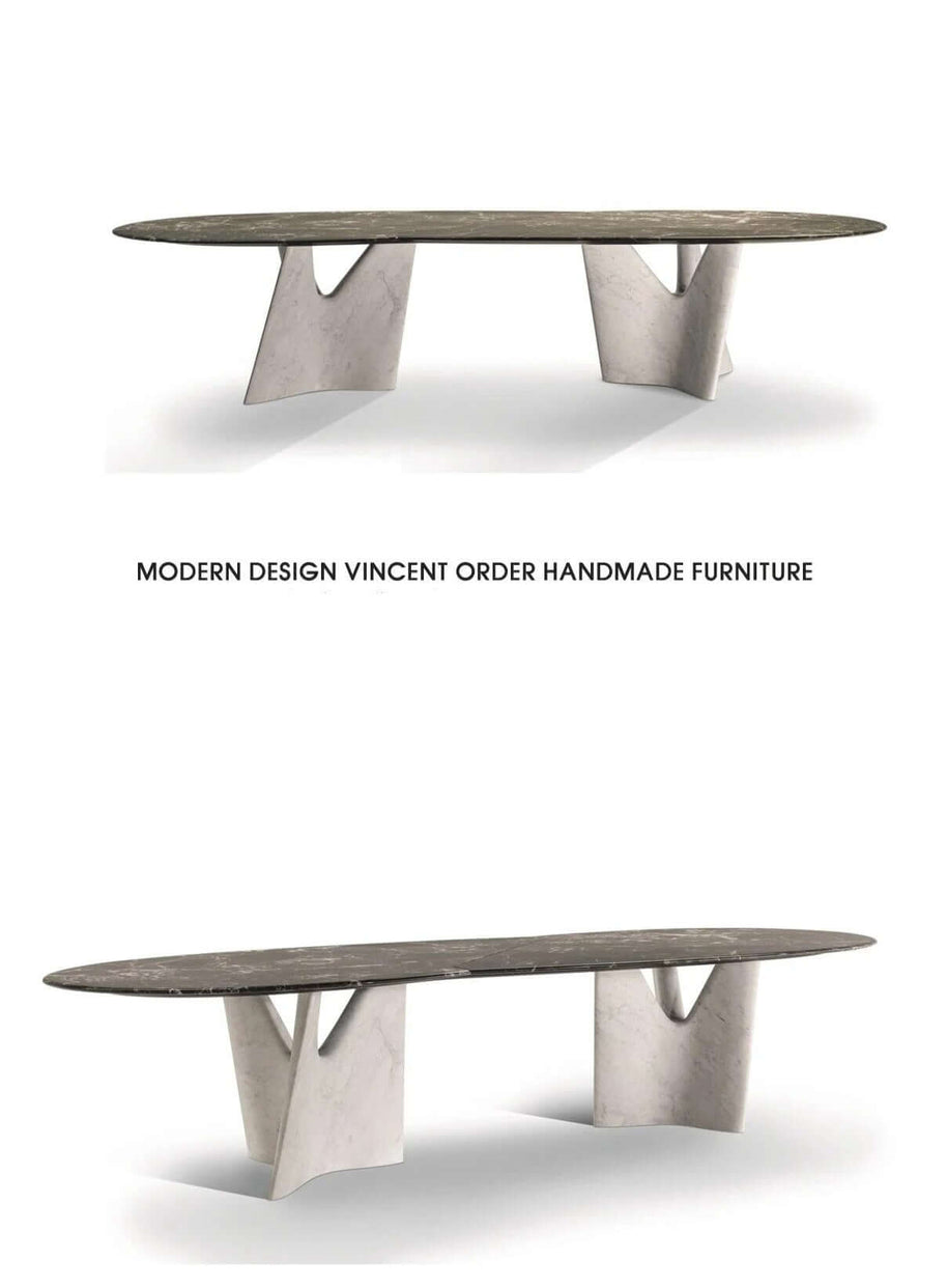 Italian Designer Marble Skeleton Dining Table-MinimalisticDecor.com