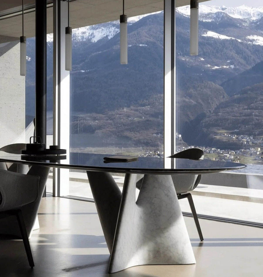 Italian Designer Marble Skeleton Dining Table-MinimalisticDecor.com