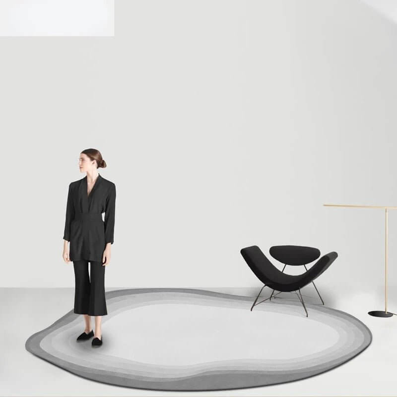 Italian Designer Oval Linear Rug: A Statement of Luxury and Style-MinimalisticDecor.com