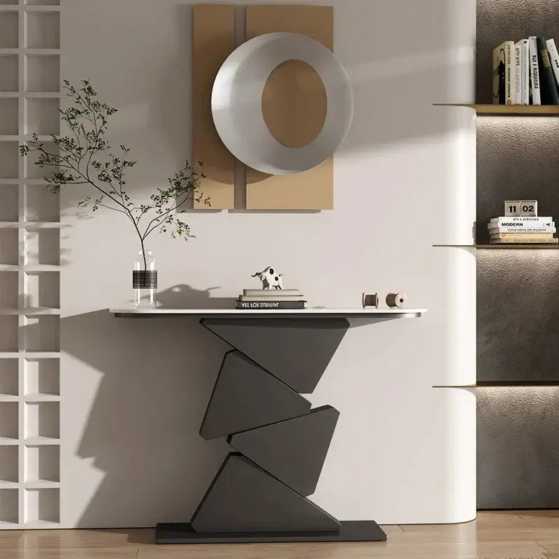 Italian Geometric Slate Console Table-MinimalisticDecor.com
