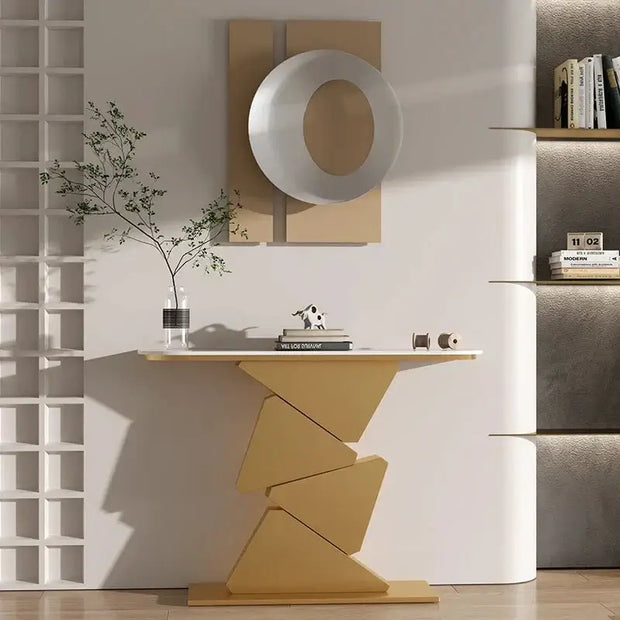 Italian Geometric Slate Console Table-MinimalisticDecor.com