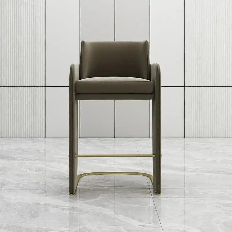 Italian High Stool – Adjustable Backrest Kitchen Counter Chair-MinimalisticDecor.com