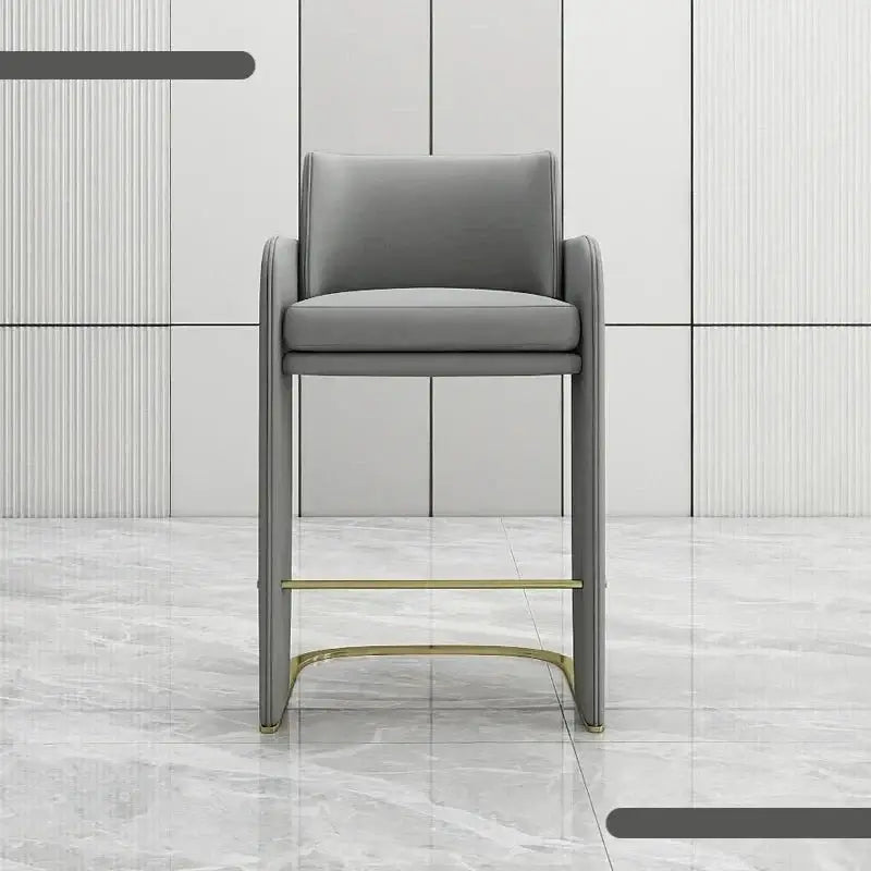 Italian High Stool – Adjustable Backrest Kitchen Counter Chair-MinimalisticDecor.com