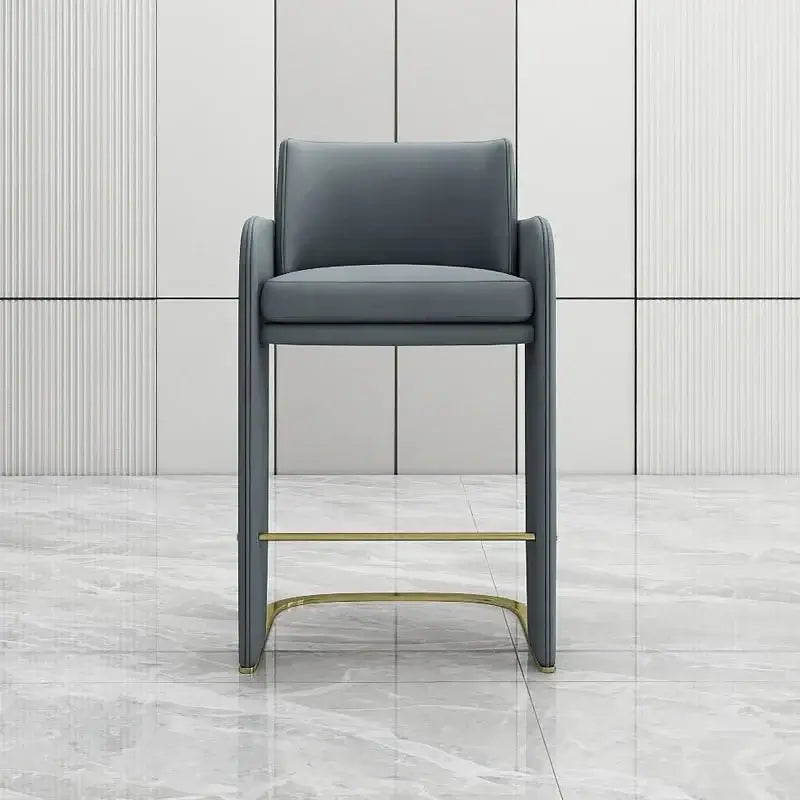 Italian High Stool – Adjustable Backrest Kitchen Counter Chair-MinimalisticDecor.com