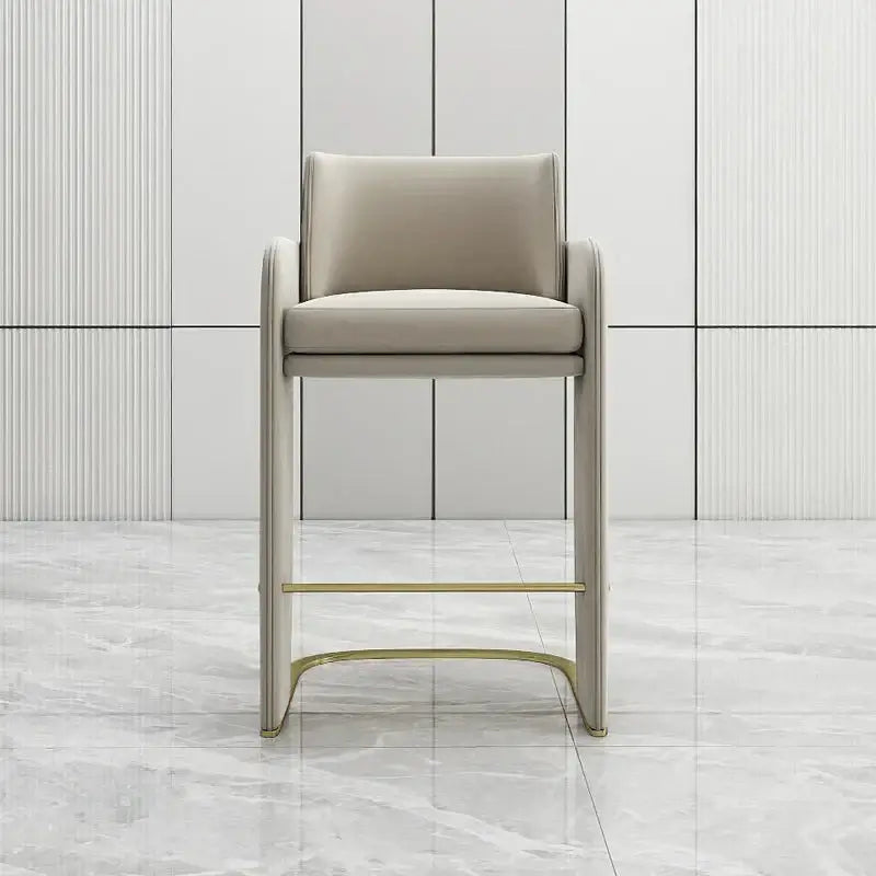 Italian High Stool – Adjustable Backrest Kitchen Counter Chair-MinimalisticDecor.com
