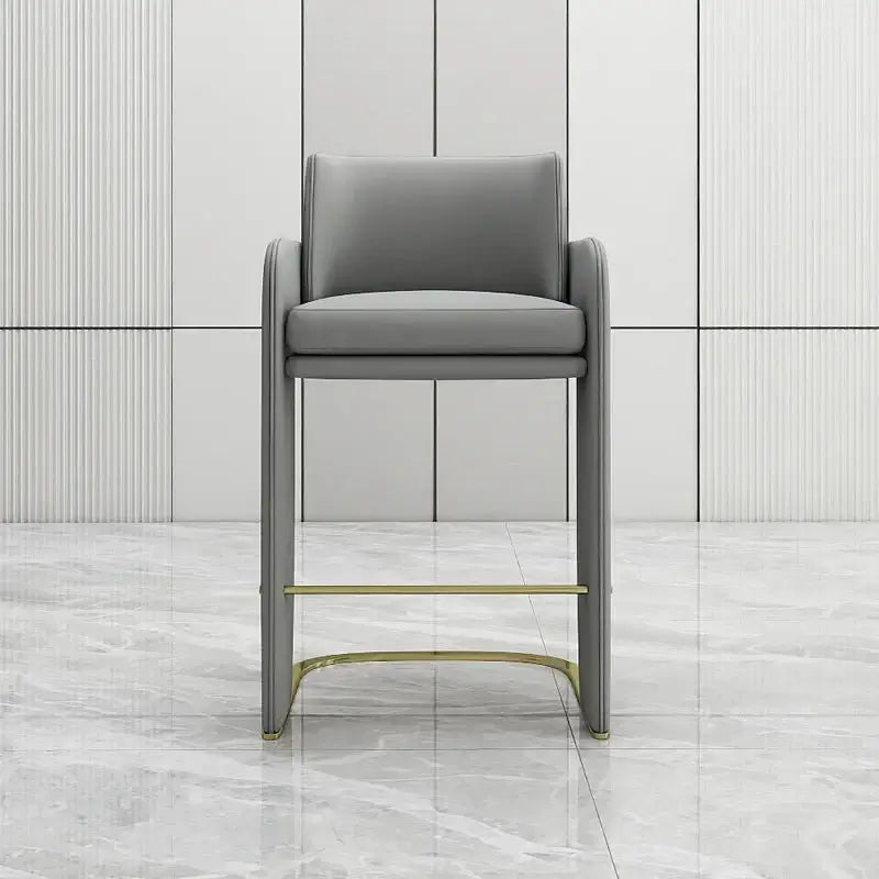 Italian High Stool – Adjustable Backrest Kitchen Counter Chair-MinimalisticDecor.com