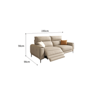 Italian Leather Sectional Sofa Set with Recliner-MinimalisticDecor.com