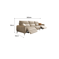 Italian Leather Sectional Sofa Set with Recliner-MinimalisticDecor.com