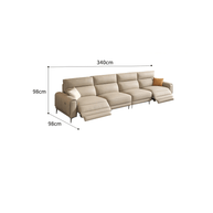 Italian Leather Sectional Sofa Set with Recliner-MinimalisticDecor.com