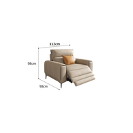 Italian Leather Sectional Sofa Set with Recliner-MinimalisticDecor.com