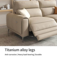 Italian Leather Sectional Sofa Set with Recliner-MinimalisticDecor.com