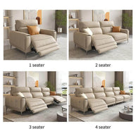 Italian Leather Sectional Sofa Set with Recliner-MinimalisticDecor.com