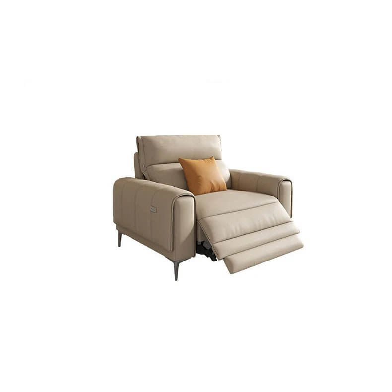 Italian Leather Sectional Sofa Set with Recliner-MinimalisticDecor.com