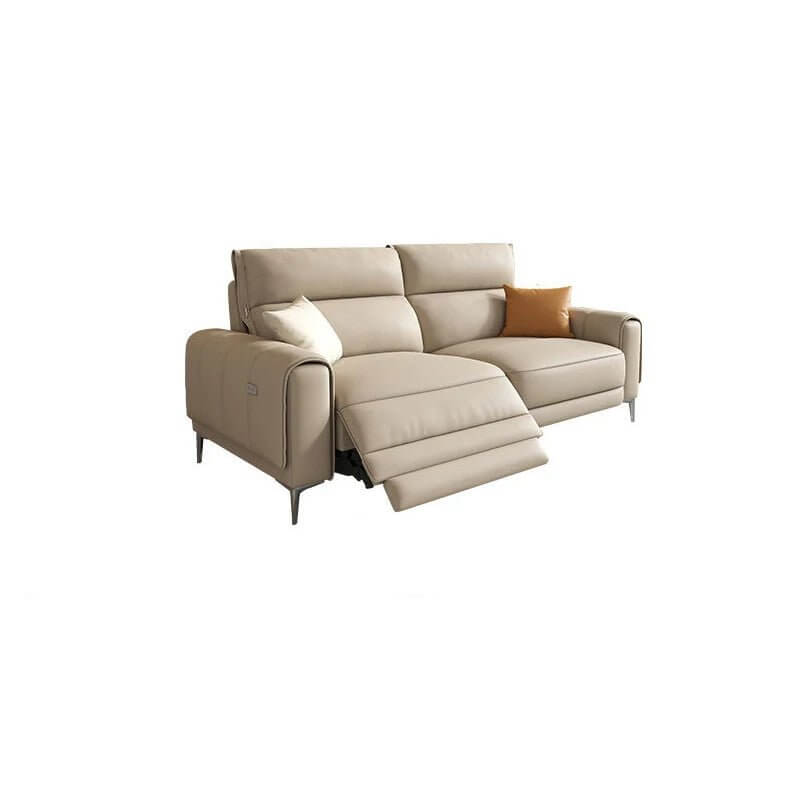 Italian Leather Sectional Sofa Set with Recliner-MinimalisticDecor.com