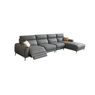 Italian Leather Sectional Sofa Set with Recliner-MinimalisticDecor.com
