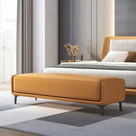 Italian Luxury Leather Shoe Changing Bench – Modern Upholstered-MinimalisticDecor.com