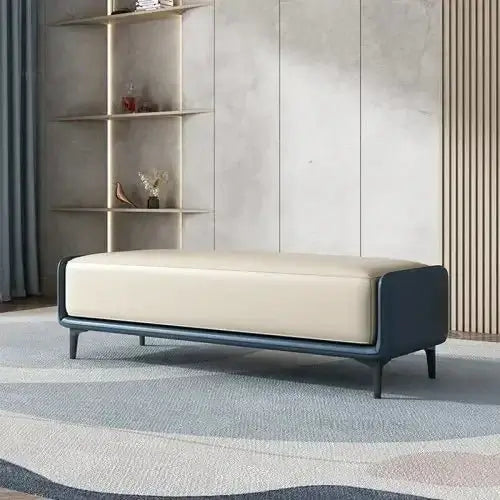 Italian Luxury Leather Shoe Changing Bench – Modern Upholstered-MinimalisticDecor.com