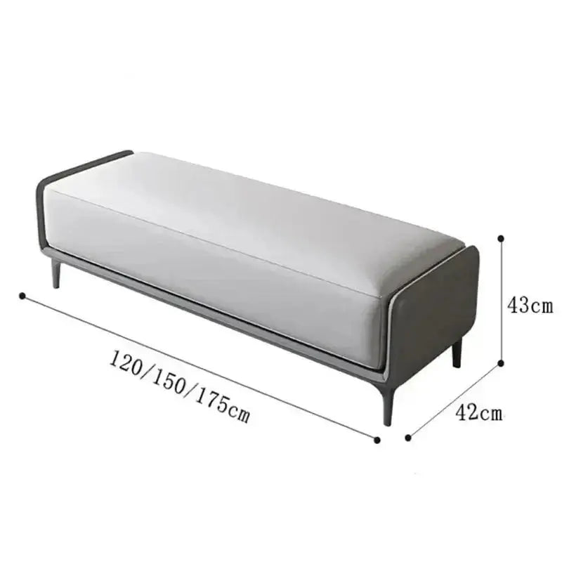Italian Luxury Leather Shoe Changing Bench – Modern Upholstered-MinimalisticDecor.com