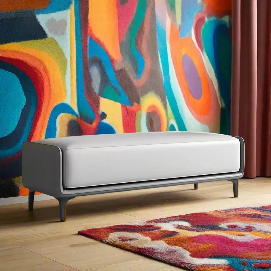 Italian Luxury Leather Shoe Changing Bench – Modern Upholstered-MinimalisticDecor.com