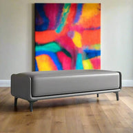 Italian Luxury Leather Shoe Changing Bench – Modern Upholstered-MinimalisticDecor.com