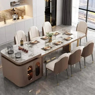 Italian Luxury Rock Slab Island Dining Table – Elegance & Craftsmanship-MinimalisticDecor.com