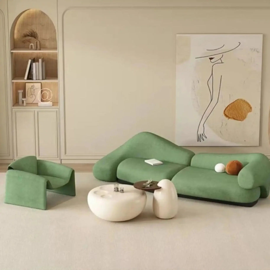 Italian minimalist Curved Sofa Set-MinimalisticDecor.com