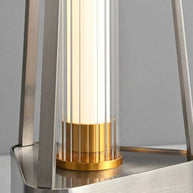 Italian Minimalist Floor Lamp – Glass Shade with Stainless Steel Base-MinimalisticDecor.com