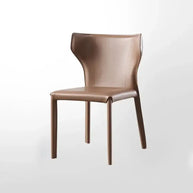 Italian Minimalist Saddle Leather Dining Chair-MinimalisticDecor.com