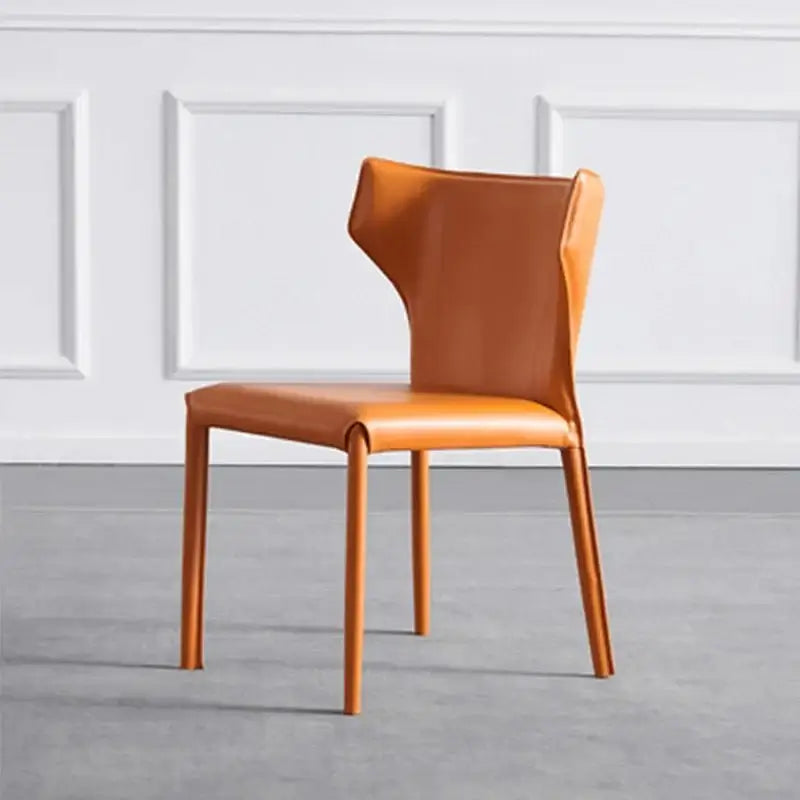 Italian Minimalist Saddle Leather Dining Chair-MinimalisticDecor.com