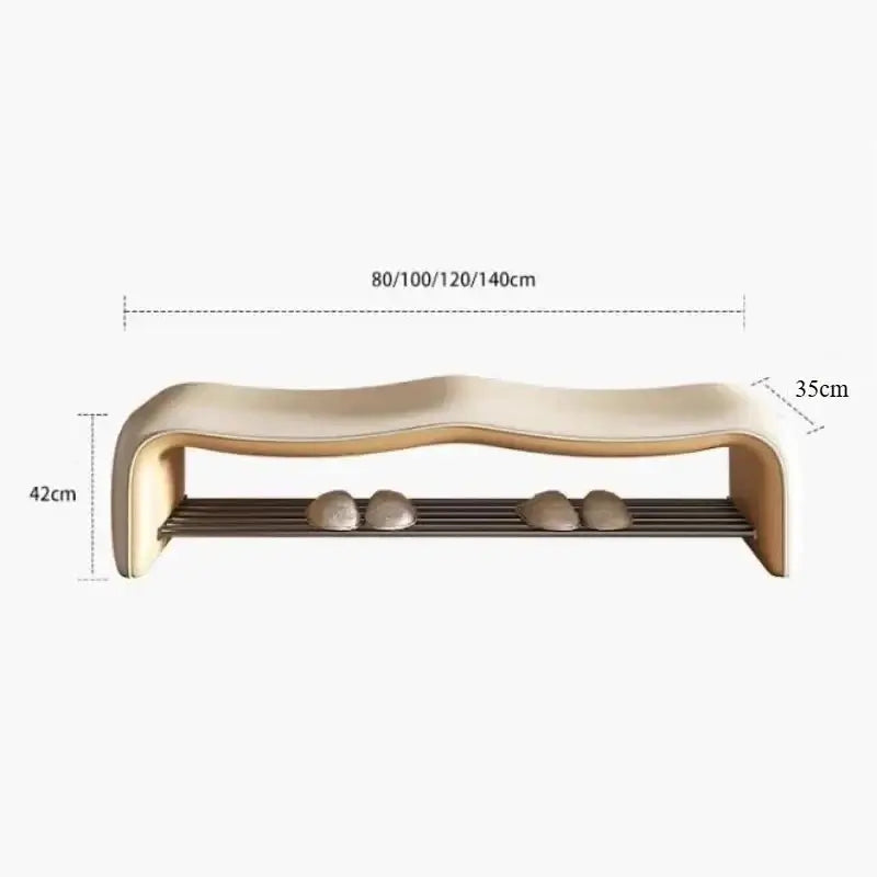 Italian Minimalist Shoe Changing Bench – Leather Upholstery-MinimalisticDecor.com