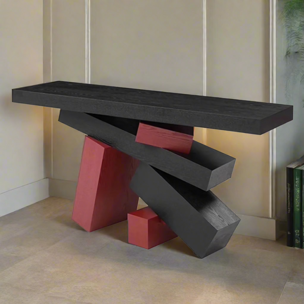 Italian Porch Console Table – Elegant Solid Wood Entryway Design-MinimalisticDecor.com