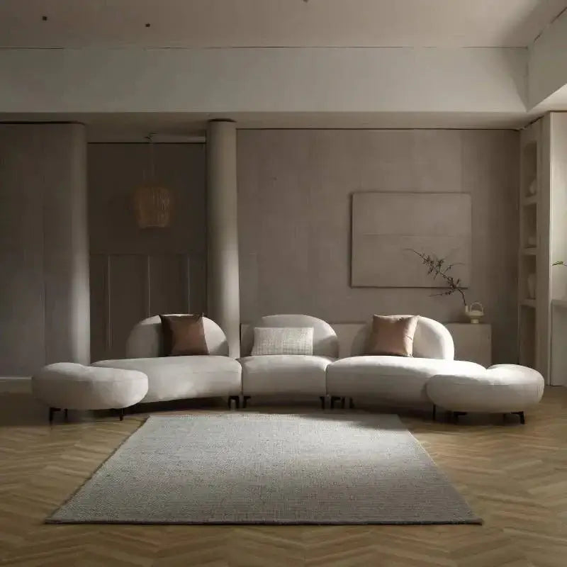 Italian Retro Style Arc Combination Sofa Set-MinimalisticDecor.com