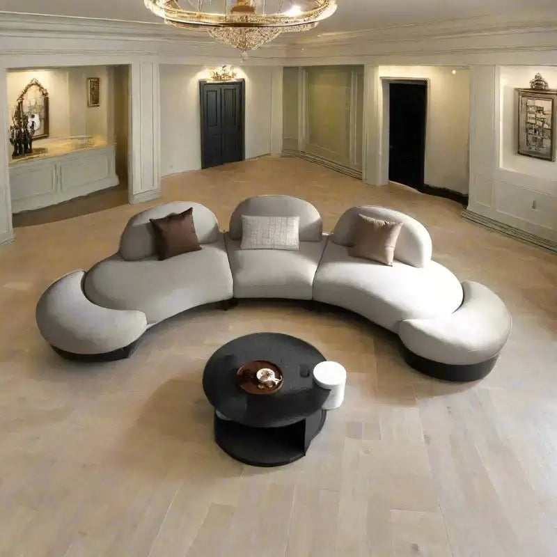 Italian Retro Style Arc Combination Sofa Set-MinimalisticDecor.com