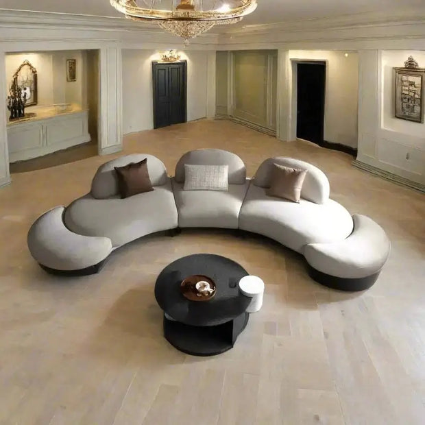 Italian Retro Style Arc Combination Sofa Set-MinimalisticDecor.com