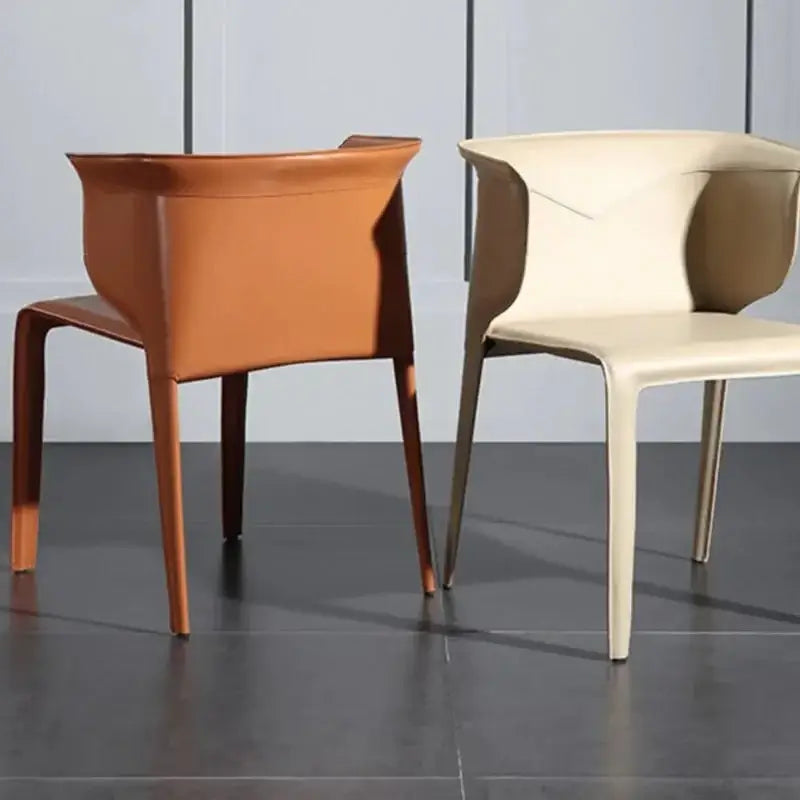 Italian Saddle Leather Luxury Dining Chair-MinimalisticDecor.com