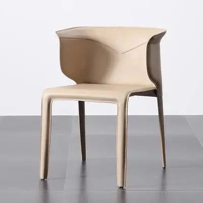 Italian Saddle Leather Luxury Dining Chair-MinimalisticDecor.com