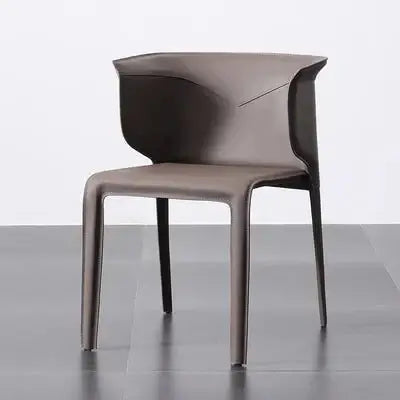 Italian Saddle Leather Luxury Dining Chair-MinimalisticDecor.com