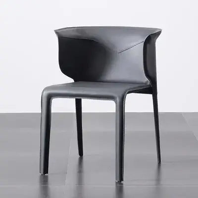 Italian Saddle Leather Luxury Dining Chair-MinimalisticDecor.com