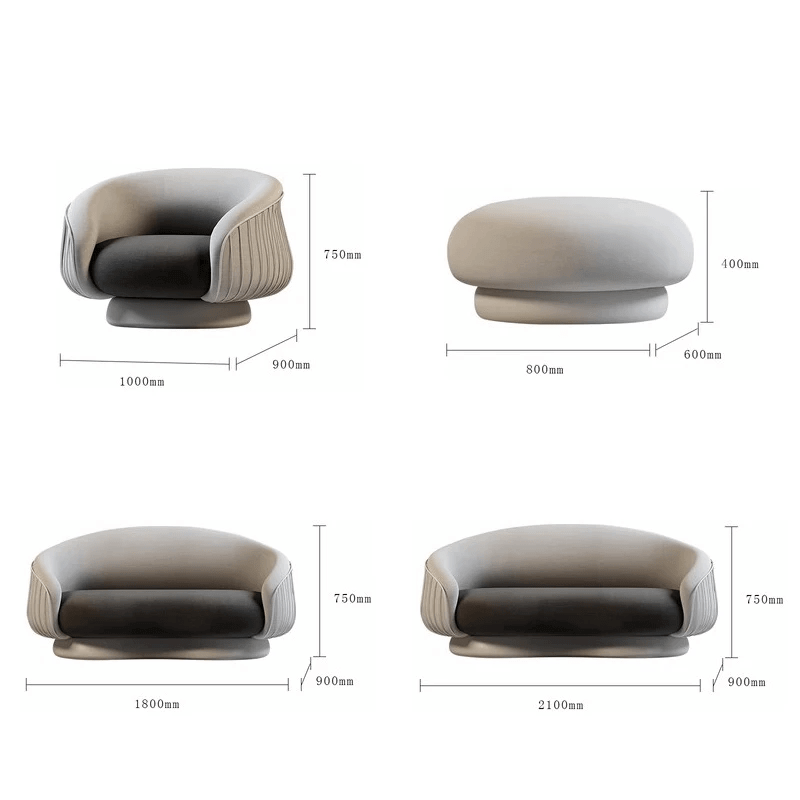 Italian Solid Wood Sectional Sofa Set for Living Room-MinimalisticDecor.com