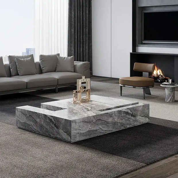 Italian Style Minimalist Marble Coffee Table-MinimalisticDecor.com